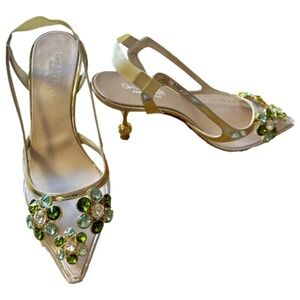 Giambattista valli gold pumps